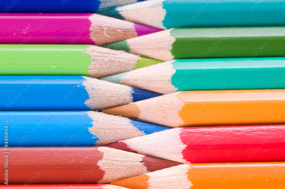 Fototapeta premium Color pencils isolated on a white background