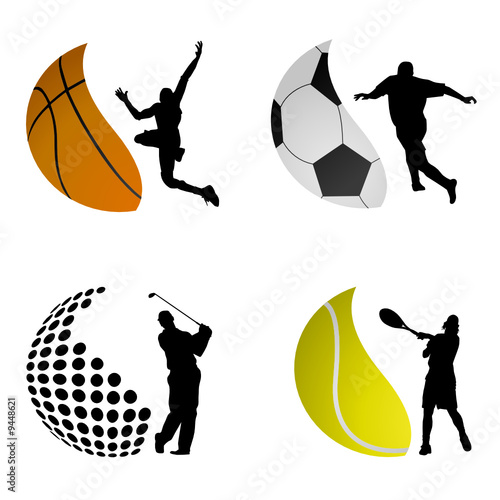 sport ball logos vector