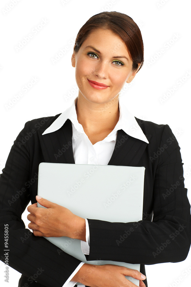 Smiling business woman. Isolated over white background. Smiling business woman. Isolated over white background.