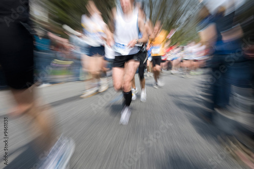 Marathon racer. Blur from the original shot