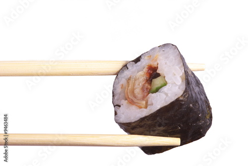 Maki Sushi on the white background, isolated.