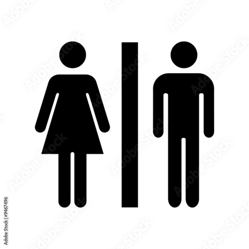 Panneau de toilettes