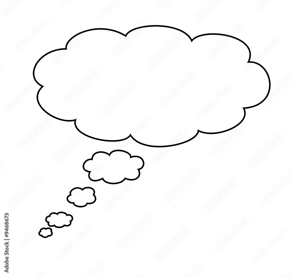 Black comics balloon a over white background Black comics balloon a over white background