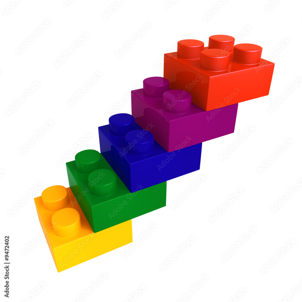 Fototapeta premium blocks color block stair