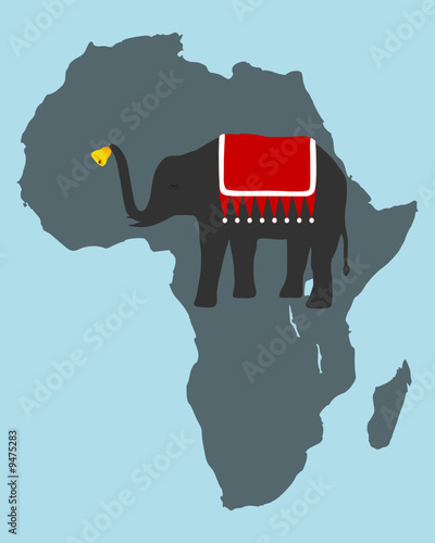 Weihnachtlicher Elefant in Afrika