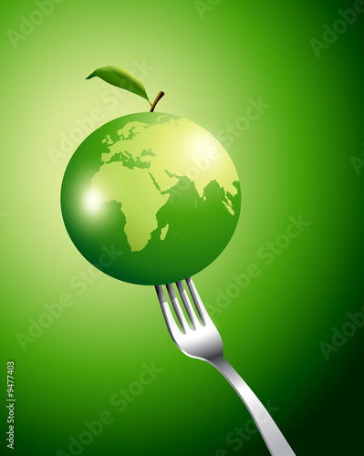 apple and fork
