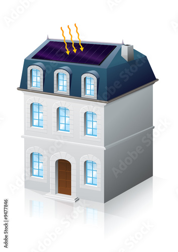 Immeuble ancien solaire (reflet)