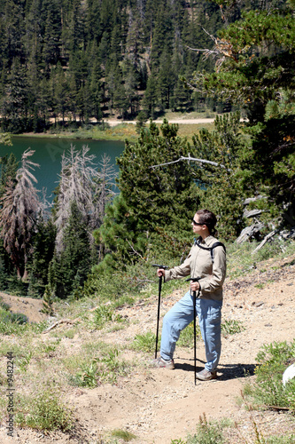 Hiking Above A Lake