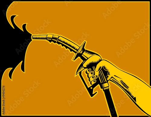 Gasoline pump nozzle