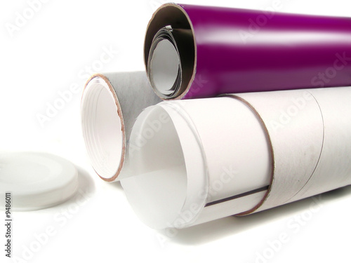 Fotografie, Obraz cardboard tubes for shipping business materials