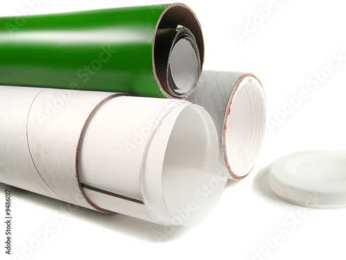 Fotografie cardboard tubes for shipping business materials