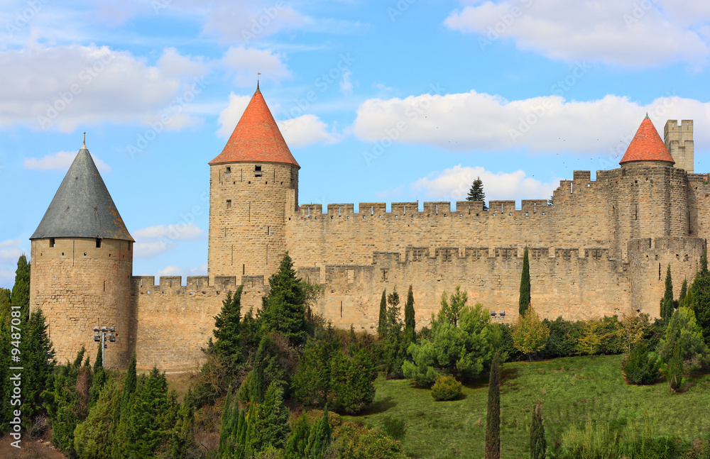 The fortified city of Carcassonne (France)