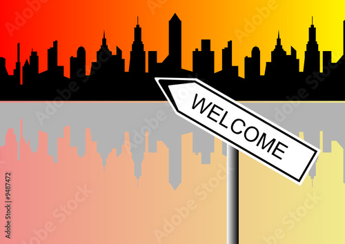 welcome arrow