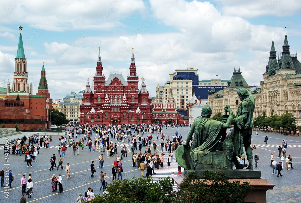 Red Square in Moscow, Russian Federation - obrazy, fototapety, plakaty 