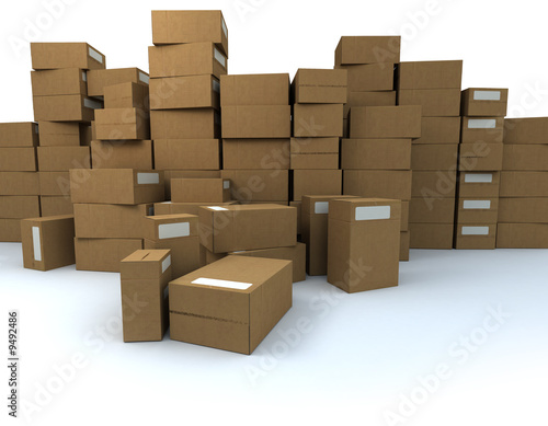 Huge pile of cardboard boxes © FrankBoston