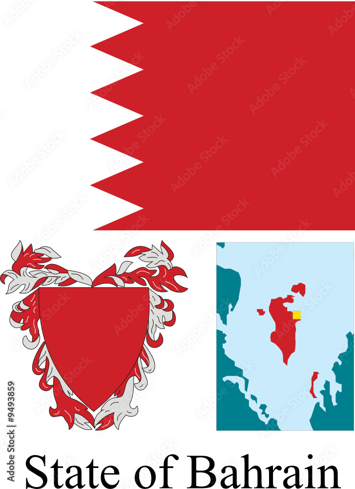 Obraz premium State of Bahrain flag