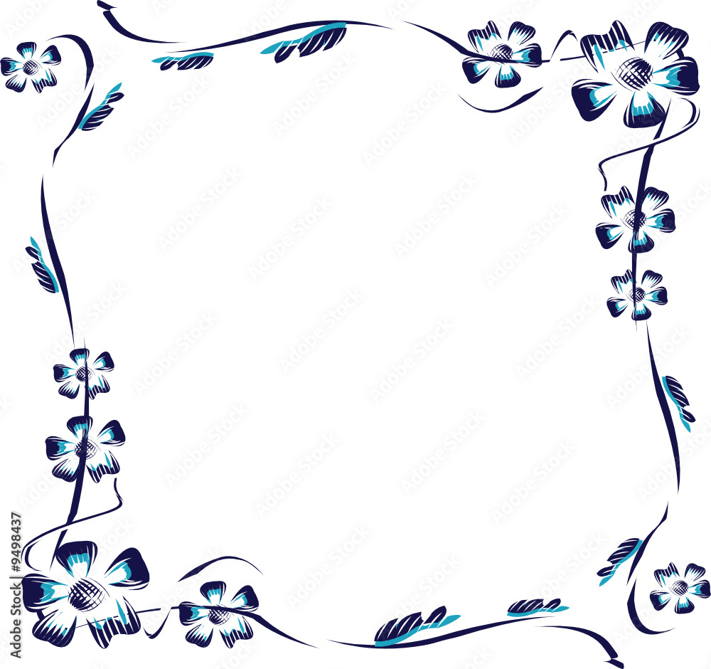 Framework from vector flowers, a flower pattern Framework from vector flowers, a flower pattern