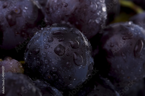 a macro detail of fresh grapes