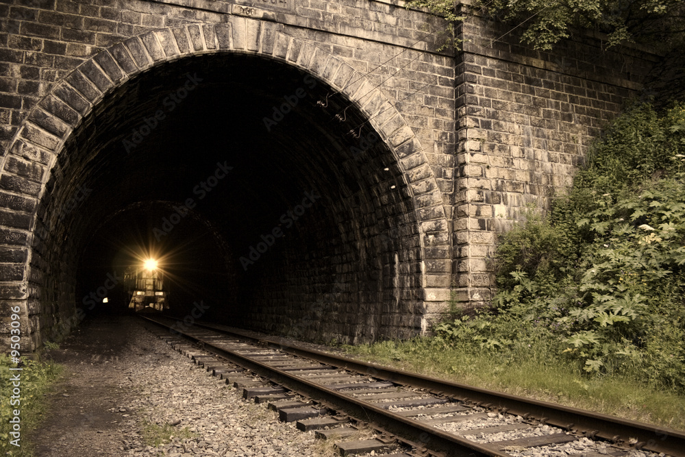 Fototapeta prosty tunel kolejowy drogi Circum-Baikal