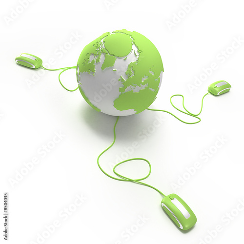 World connection in green 2