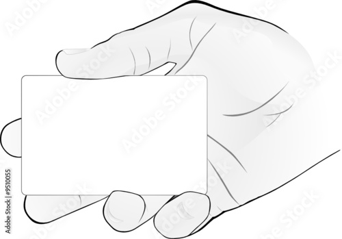 Présentation d'une carte de visite vierge