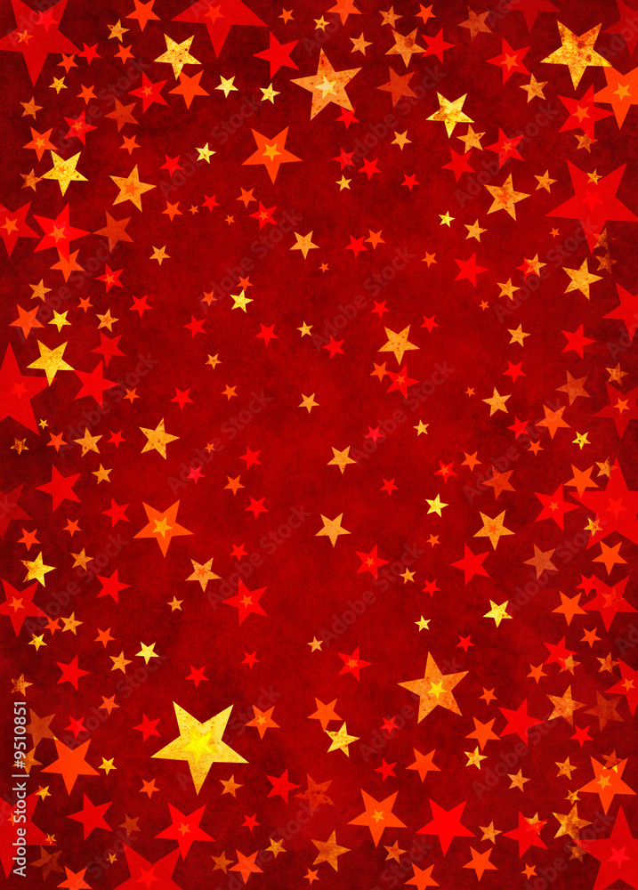 Star shapes on Red Star shapes on Red