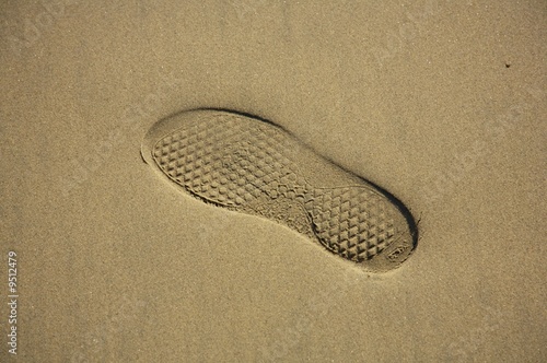 Footprint on the beach