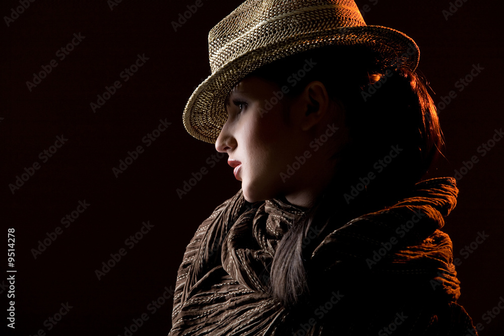 Young woman in a hat
