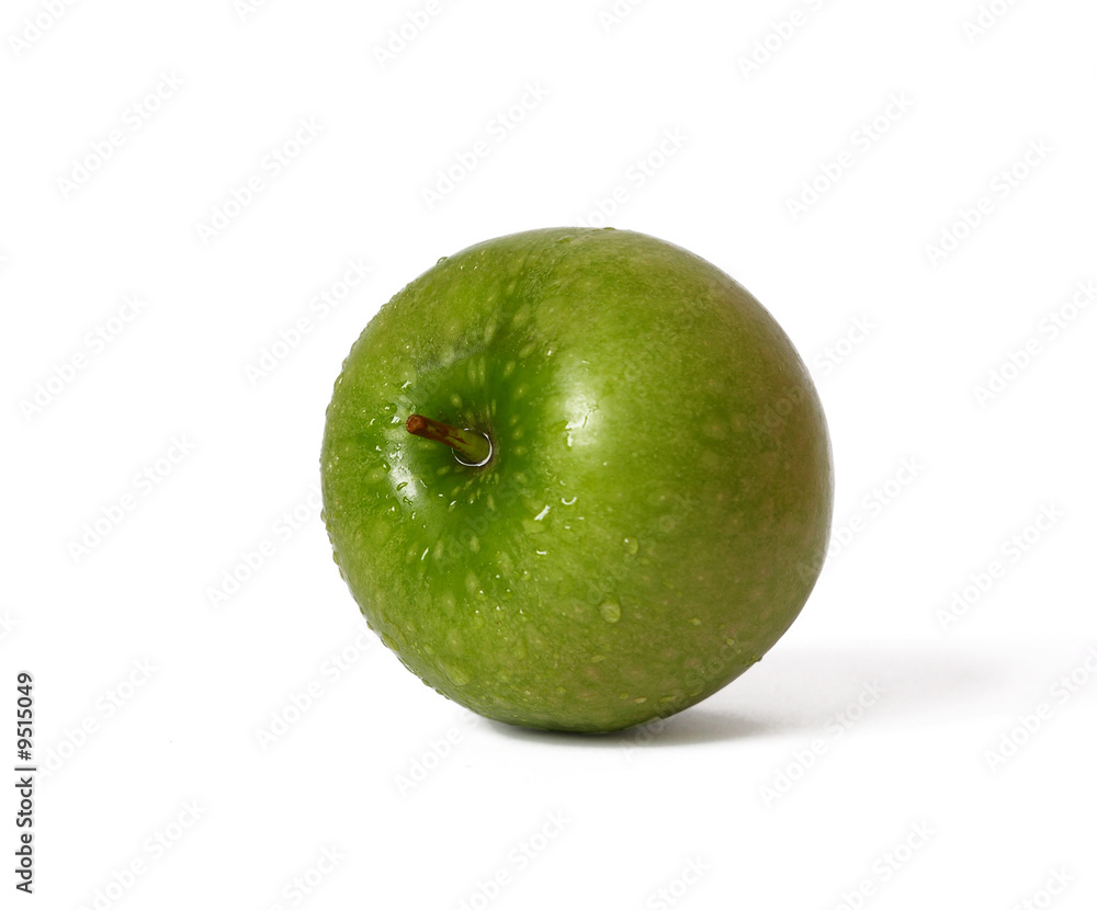 Green apple isolated on a white background Green apple isolated on a white background