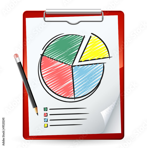 Support de prise de notes et diagramme