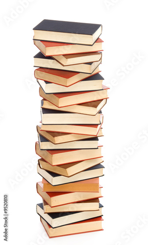 old books on a pile studio isolated