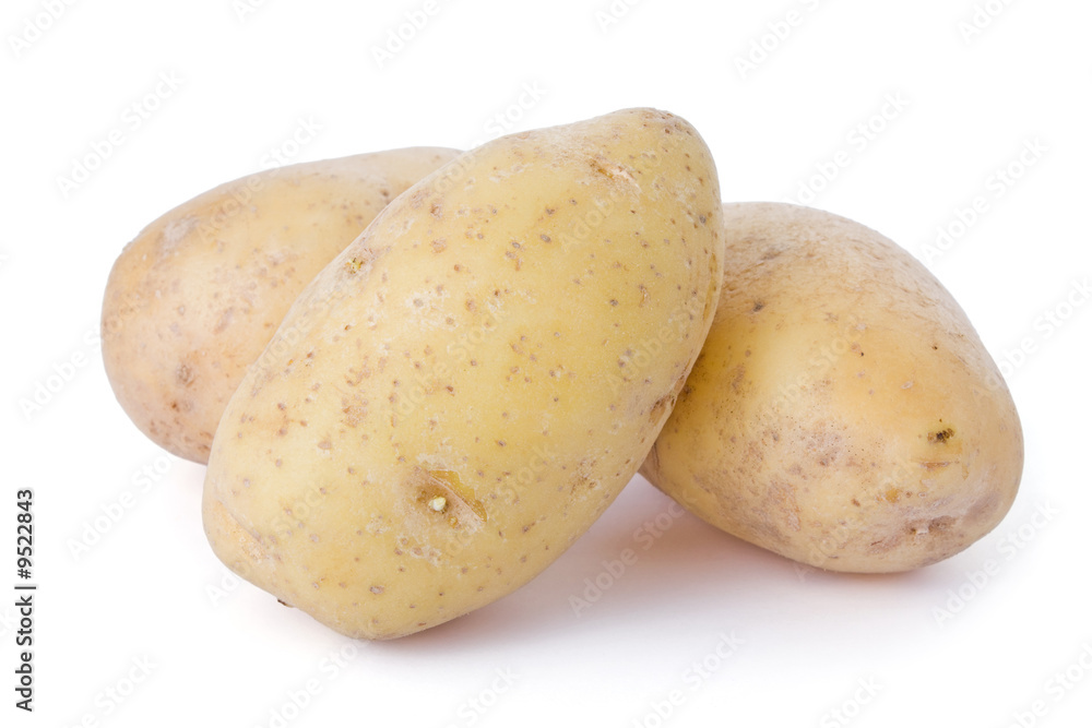 Pile of potatoes isolated on white background Pile of potatoes isolated on white background
