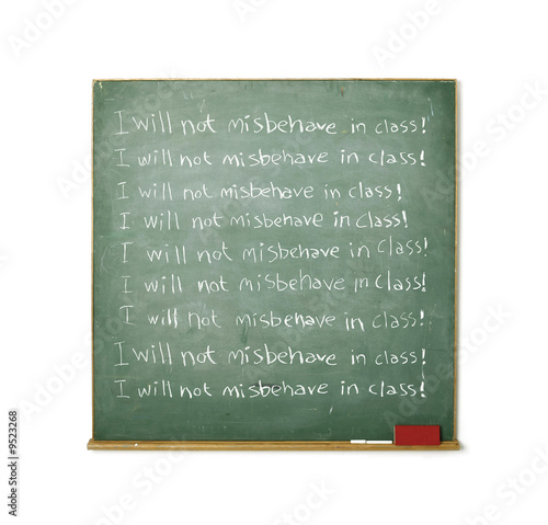 Bilde på lerret I will not misbehave in class!