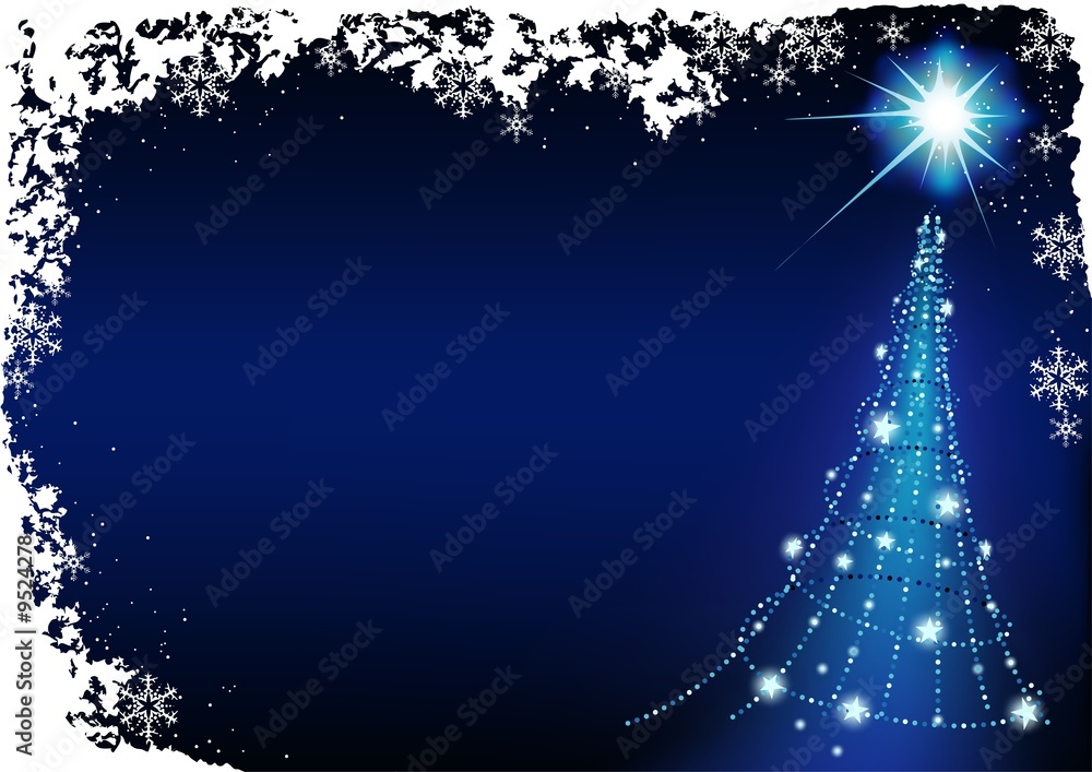 Blue Christmas Bckg 6 - background illustration