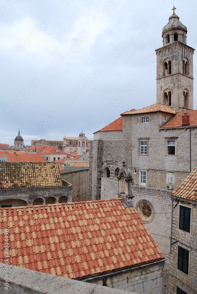 Cathédrales de Dubrovnik depuis les remparts