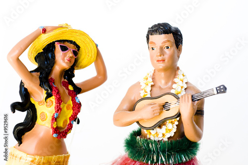Hawaiian Hula Dancer and male performer
