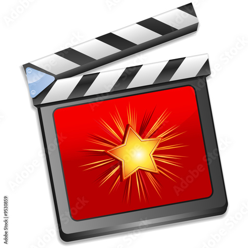 Red screen clapper board