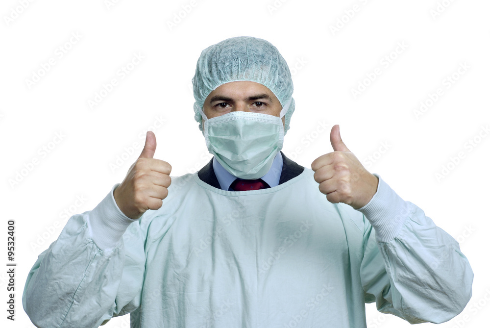 young male nurse, isolated on white background young male nurse, isolated on white background