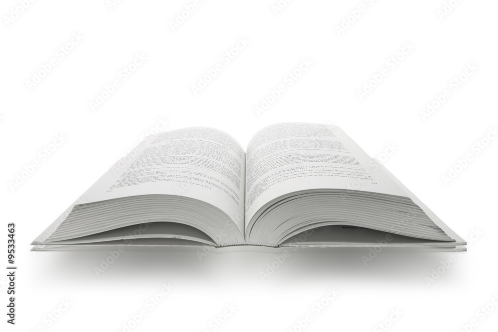 Opened Book on Isolated White Background Opened Book on Isolated White Background