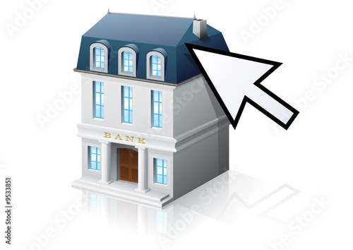 Banque en ligne (reflet)