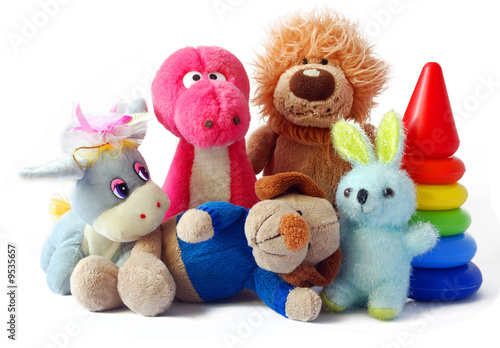 Children's toys on a white background it is isolated