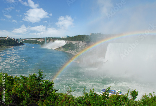 Landscape of Niagara Falls on a great summer day