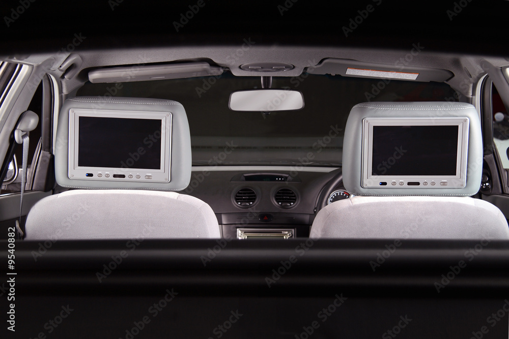Fototapeta premium car back seat interior