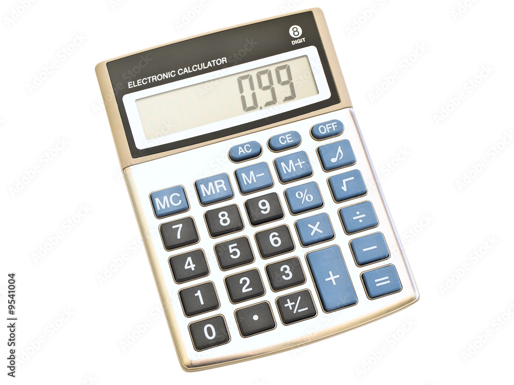 digital calculator over the white background.. digital calculator over the white background..