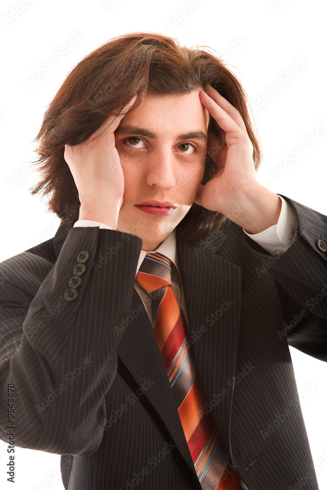 Young handsome man on white isolated background Young handsome man on white isolated background