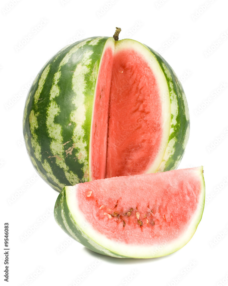 Fresh appetizing water-melon on a white background