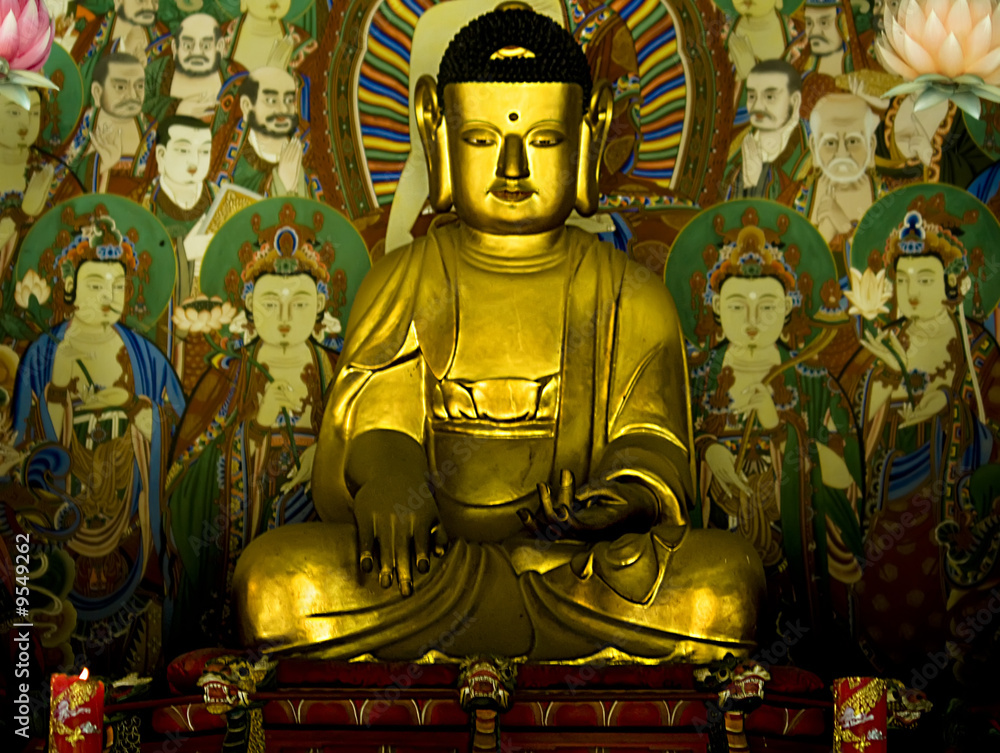 Obraz premium Goldene Buddhafigur