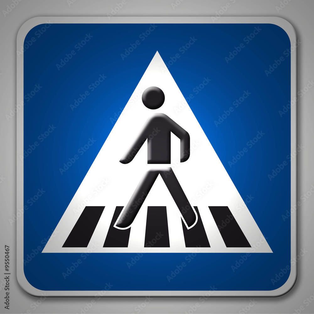 Schild Zebrastreifen Schild Zebrastreifen