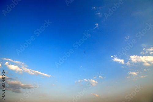 spring sky with white clouds