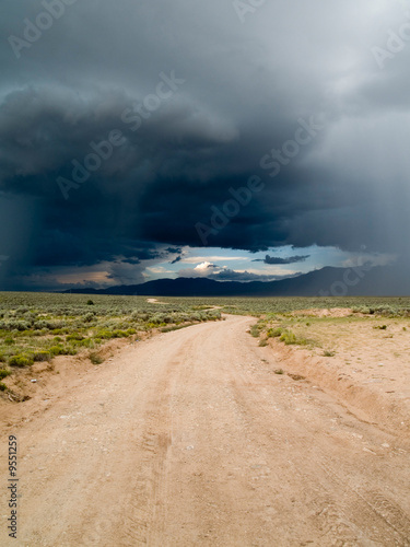 Summer storm on the mesa, Taos County, New Mexico